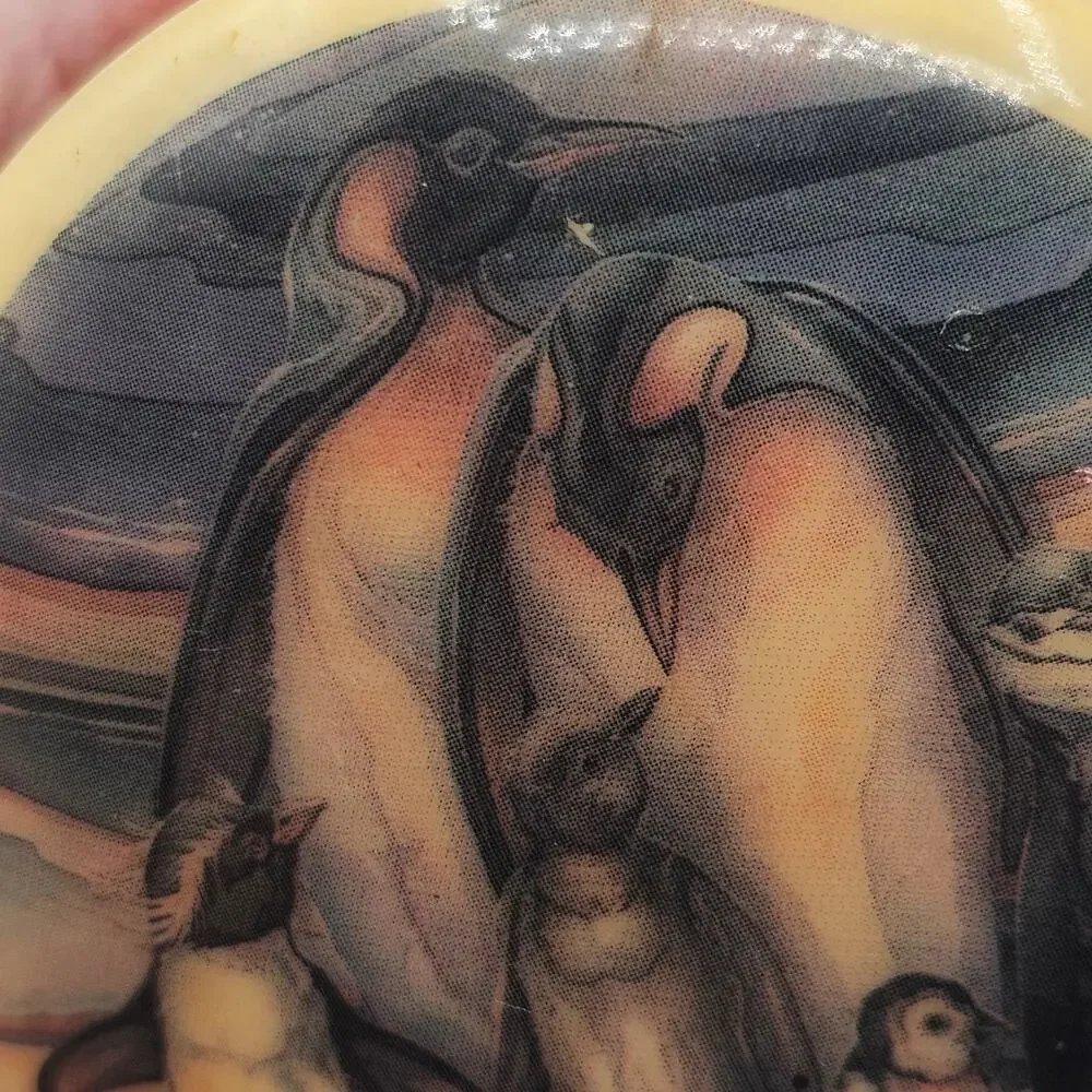 Jody Bergsma Penguin Trinket Box Alabaster Hand Carved Italy Sea World Vintage